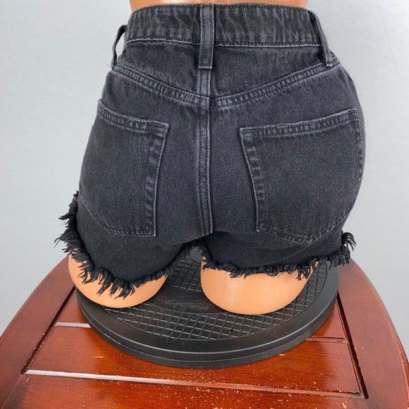 Wild Fable 00 Black Highest Rise Button Fly Shorts - Picture 5 of 8